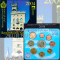 San Marino Euro set BU + 5 euro Zilveren munt 2004
