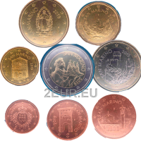 San Marino Euromuntenset UNC MIX 2017 - 2020