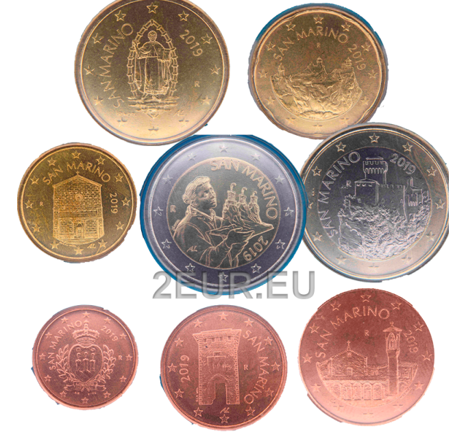 San Marino Euromuntenset UNC MIX 2017 - 2020