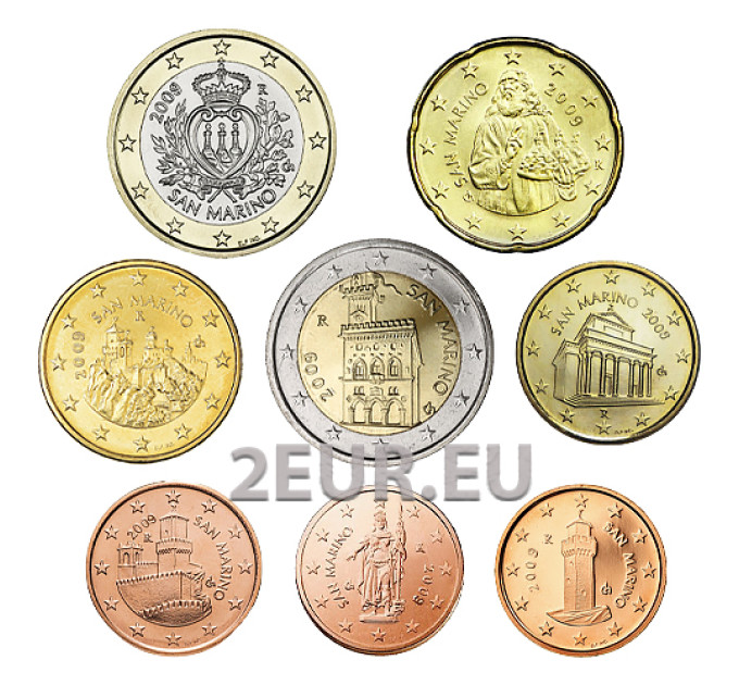 San Marino Euromuntenset UNC 2009