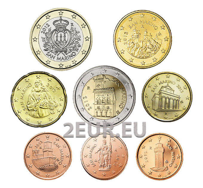 San Marino Euromuntenset UNC 2012