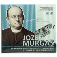 Slovakia Euromuntenset BU 2021 - Werelduitvindingen van Slowaakse uitvinders - Jozef Murgas - Pionier van draadloze telecommunicatie