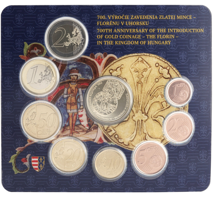 Slovakia Euromuntenset BU 2025 - 700e verjaardag van de introductie van de gouden munt - de Florin