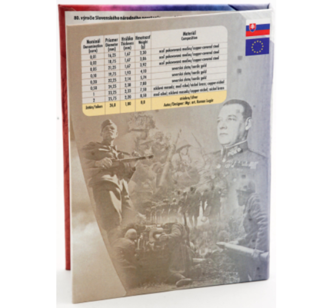 Slovakia Euro set  proof 2024 - 80e verjaardag van de Slowaakse Nationale Opstand