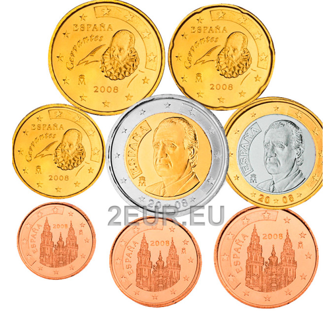 Spanje Euroset UNC 2008
