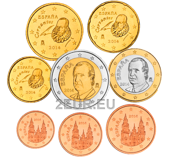 Spanje Euroset UNC 2014
