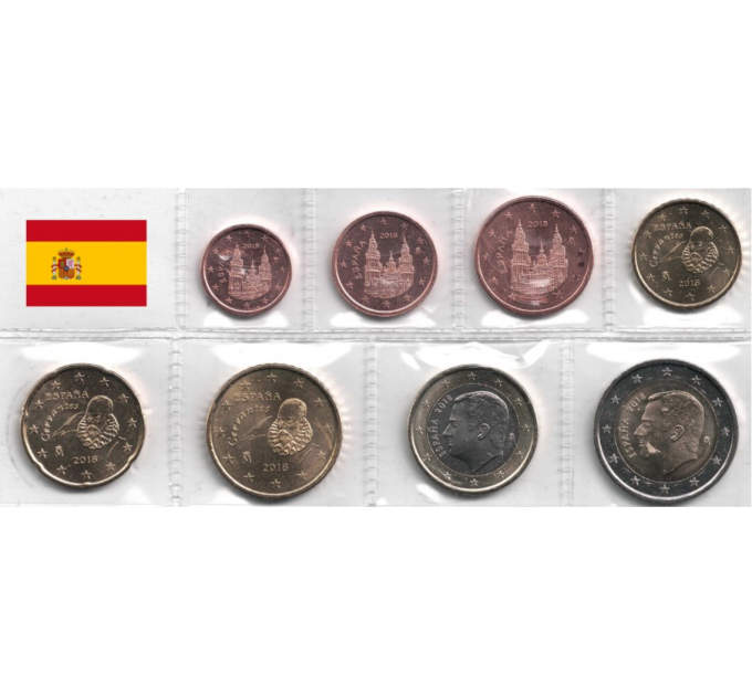 Spanje Euroset UNC 2018