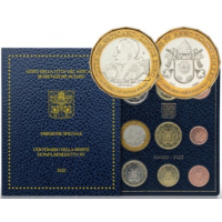 Vaticaan set BU + 5 EURO 2022 - 100e sterfdag van paus Benedictus XV