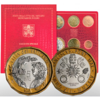 Vaticaan set BU + 5 EURO 2024 - 650e sterfdag van Francesco Petrarca