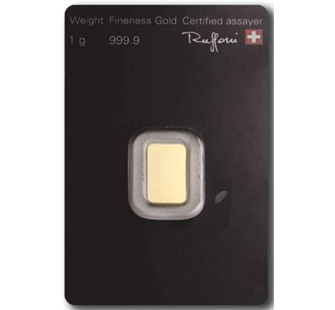 1g Goudstaaf Argor Heraeus