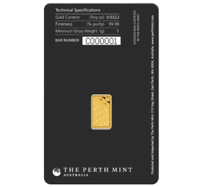1g Goudstaaf Perth Mint