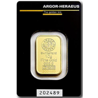10g Goudstaaf Argor Heraeus