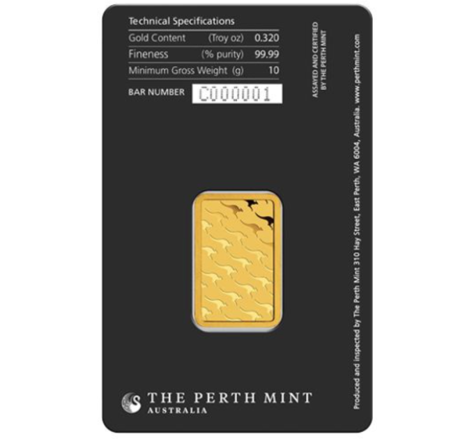 10g Goudstaaf Perth Mint