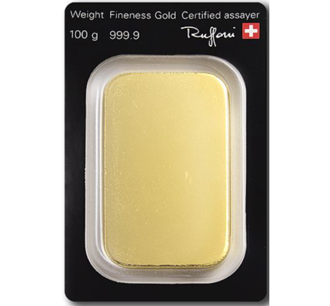 100 g Goudstaaf Argor Heraeus