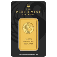 100 g Goudstaaf Perth Mint