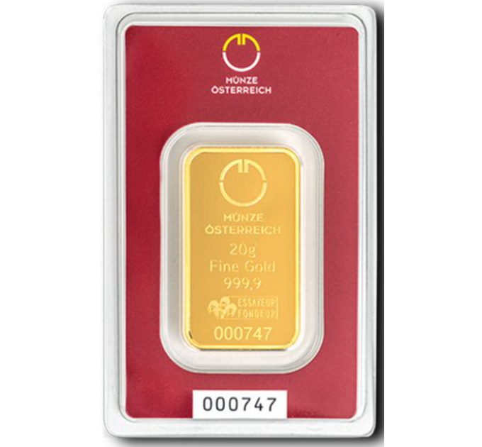 20g Goudstaaf Austrian Mint