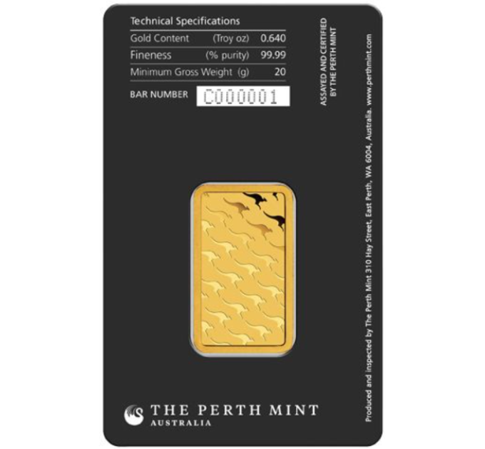 20g Goudstaaf Perth Mint