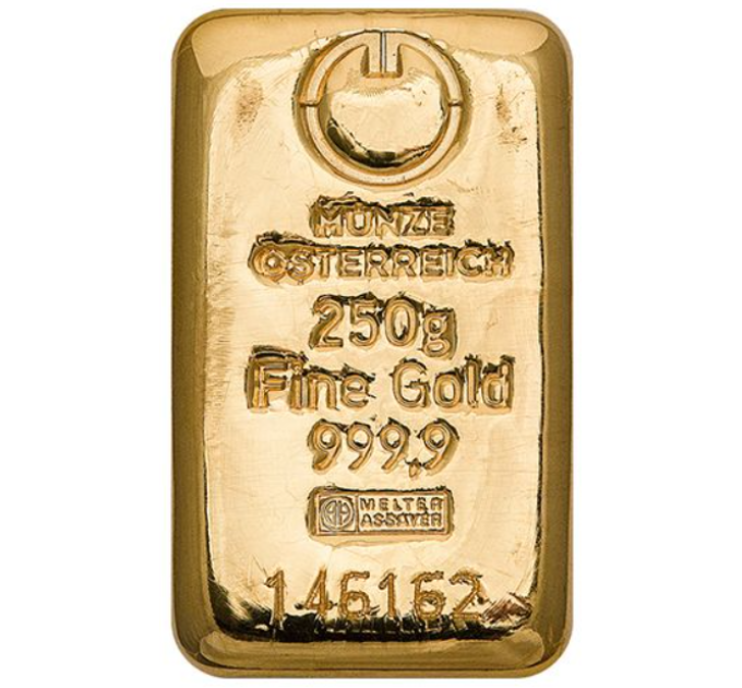 250 g Goudstaaf LBMA-fabrikanten