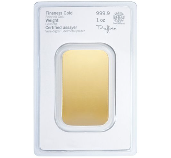 31,1g Goudstaaf Heraeus