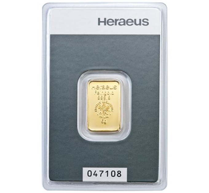 5g Goudstaaf Heraeus