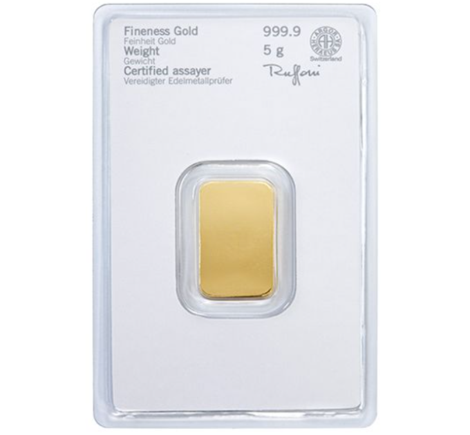 5g Goudstaaf Heraeus