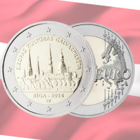 Letland 2 euro UNC 2014 - Riga - Culturele hoofdstad van Europa
