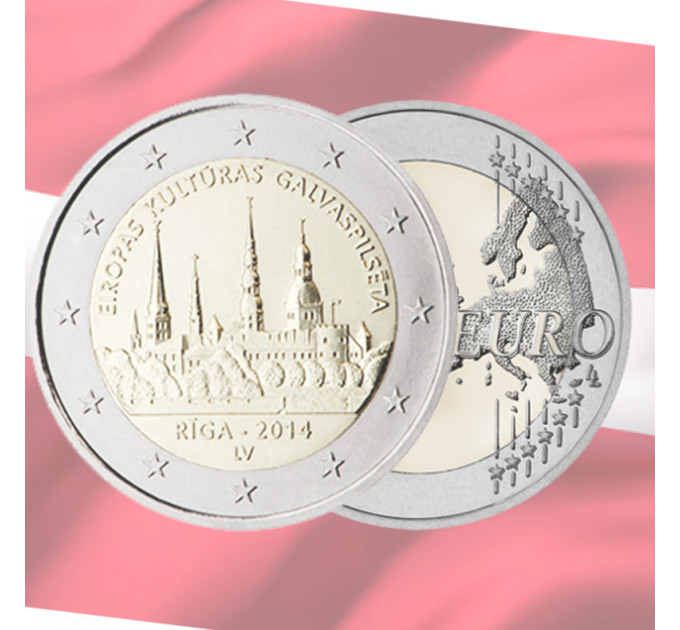 Letland 2 euro UNC 2014 - Riga - Culturele hoofdstad van Europa