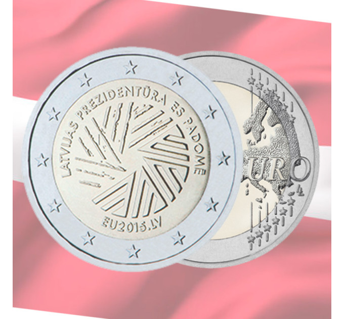 Letland 2 euro UNC 2015 - Lets voorzitterschap van de Raad van de EU