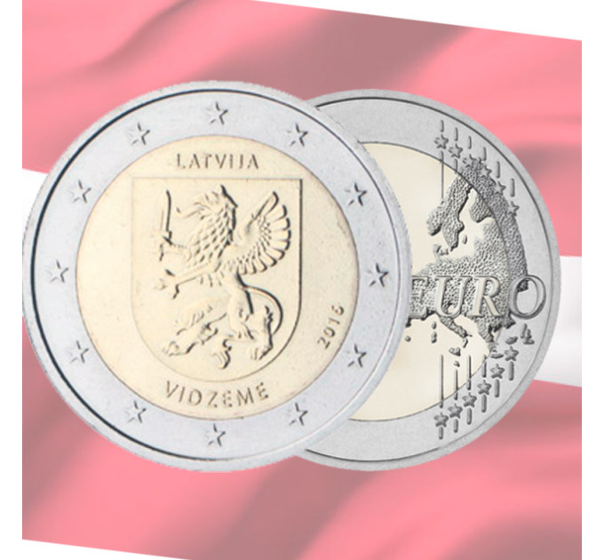 Letland 2 euro UNC 2016 - Vidzeme