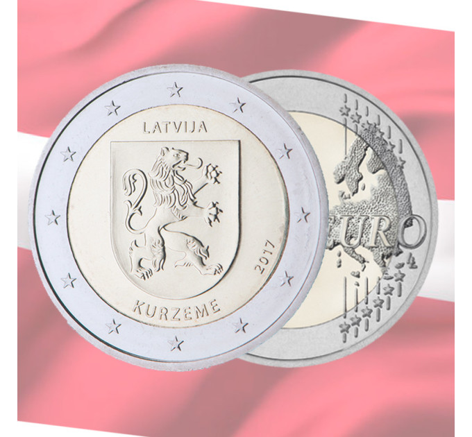 Letland 2 euro UNC 2017 - Kurzeme