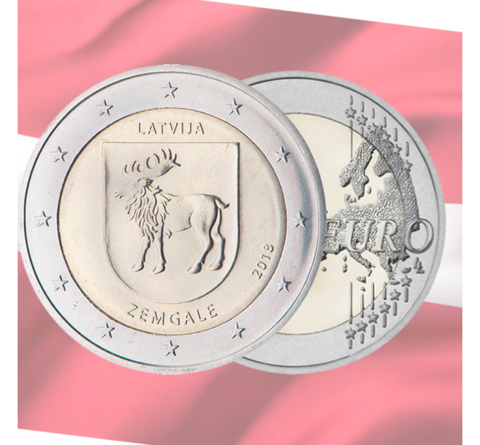 Letland 2 euro UNC 2018 - Zemgale