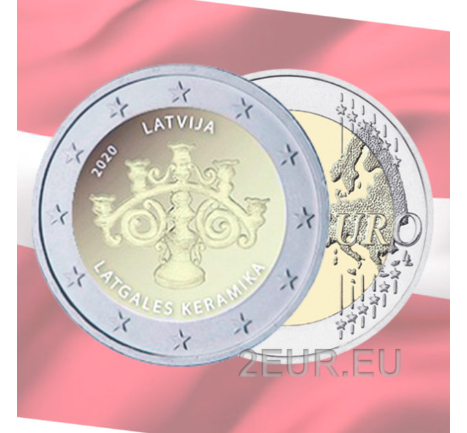 Letland 2 euro UNC 2020 - Latgaals Keramiek