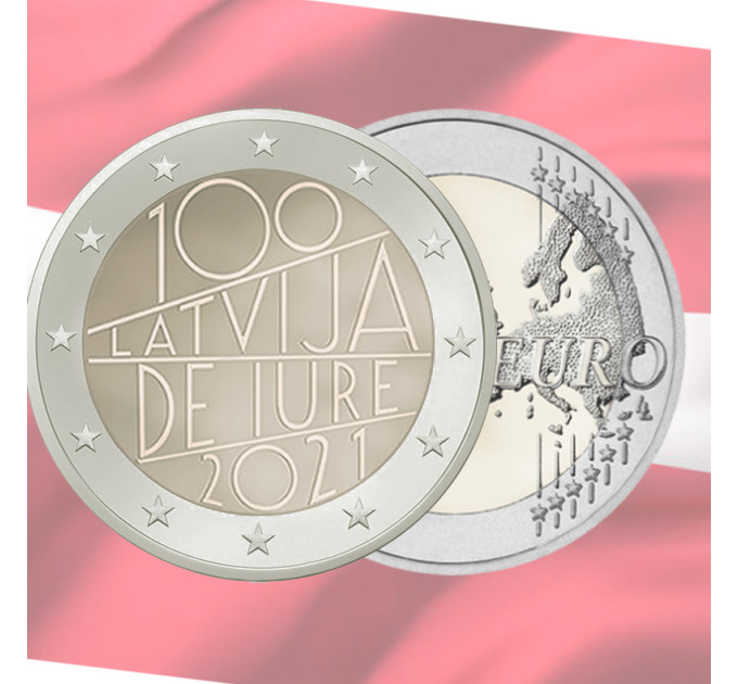 Letland 2 euro UNC 2021 - Letland de iure 100