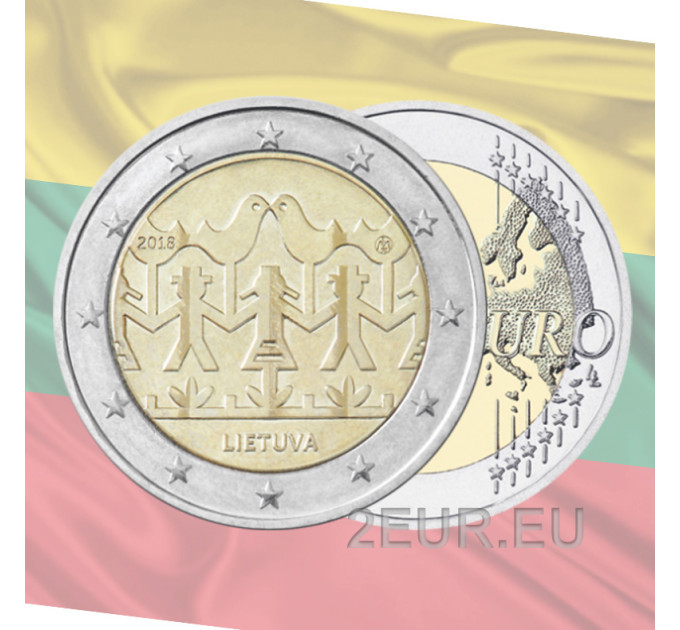 Litouwen 2 euro UNC 2018 - Zang- en dansviering