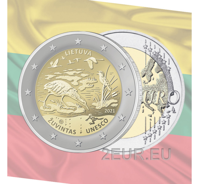 Litouwen 2 euro UNC 2021 - Žuvintas Biosphere