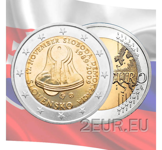 Slowakije 2 euro UNC 2009 - 17 november - Dag van de strijd voor vrijheid en democratie
