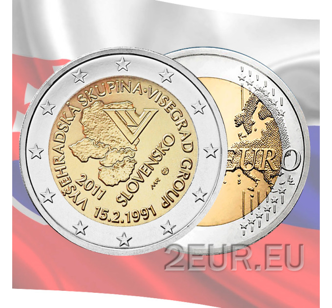 Slowakije 2 euro UNC 2011 - 20 jaar Visegrad Groep