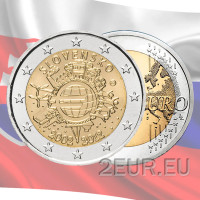Slowakije 2 euro UNC 2012 - 10 jaar Euro Cash