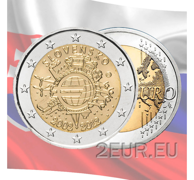 Slowakije 2 euro UNC 2012 - 10 jaar Euro Cash