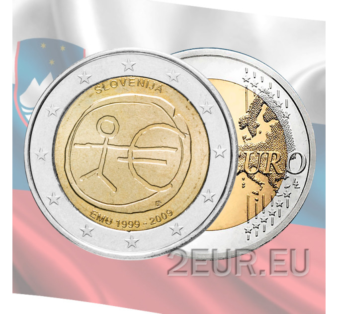 Slovenië 2 euro UNC 2009 - 10 Jaar Euro - WWU - UEM