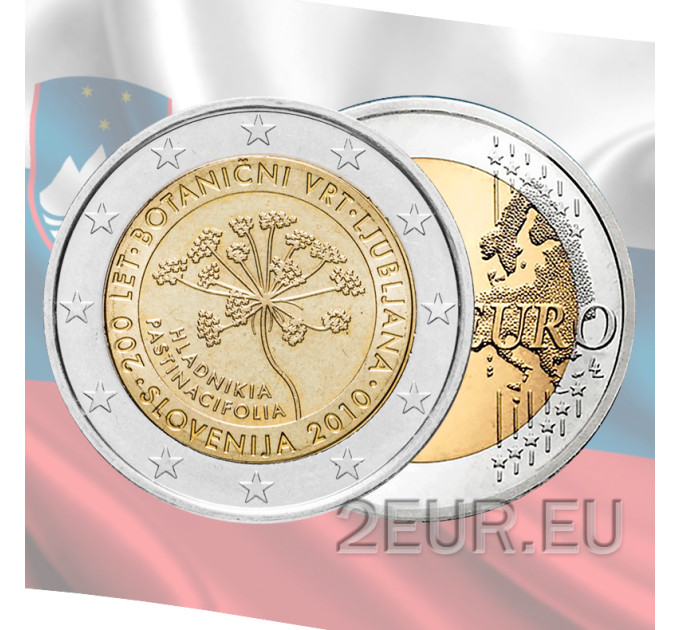 Slovenië 2 euro UNC 2010 - 200 jaar botanische tuinen van Ljubljana