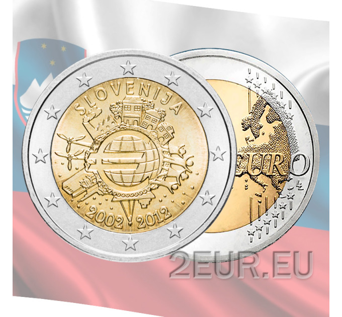 Slovenië 2 euro UNC 2012 - 10 jaar Euro Cash