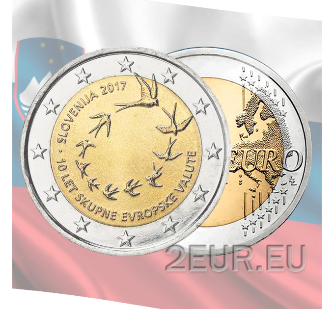 Slovenië 2 euro UNC 2017 - 10e verjaardag van de invoering van de euro