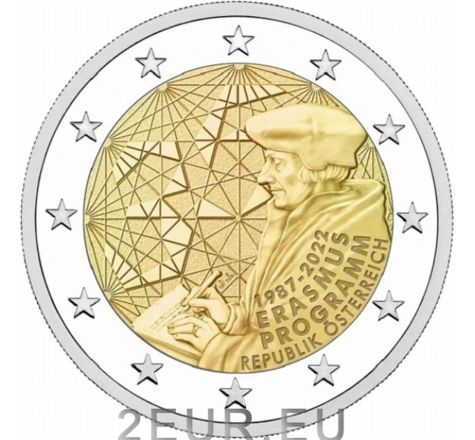 Oostenrijk 2 euro UNC 2022 - 35 jaar Erasmus