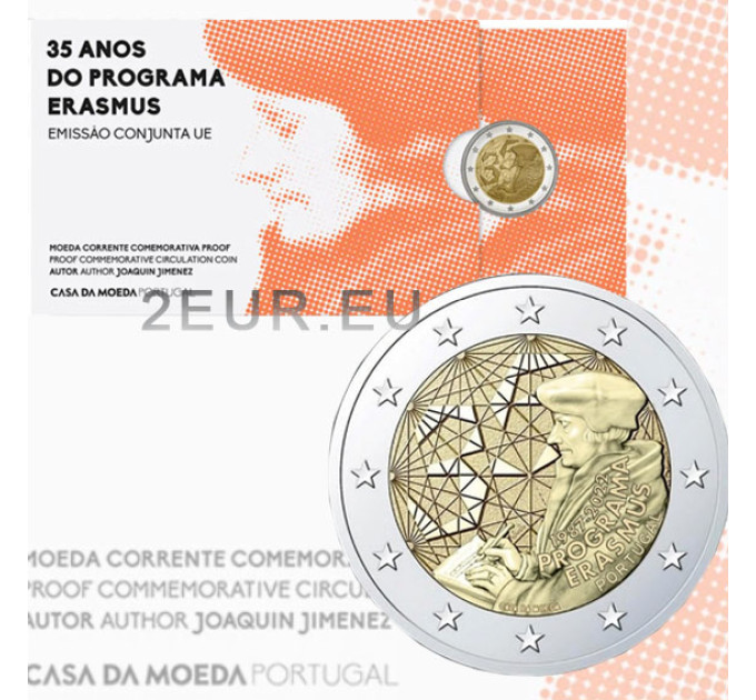 Portugal 2 euro proof 2022 - 35 jaar Erasmus