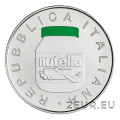 Italië 5 euro zilver BU 2021 - Nutella Green