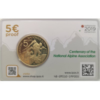 Italië 5 euro zilver BU 2019 - Honderdjarig bestaan ​​van de Nationale Alpenvereniging