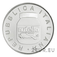 Italië 5 euro zilver BU 2021 - Nutella Wit