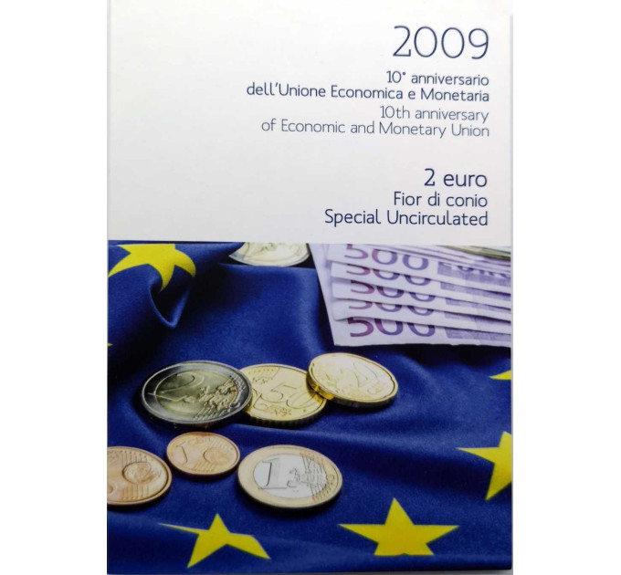 Italië 2 euro BU 2009 - 10e verjaardag EMU