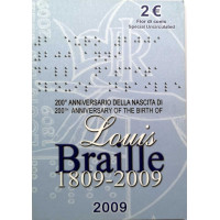 Italië 2 euro BU 2009 - 200ste geboortedag van Louis Braille